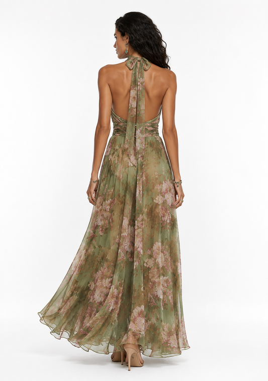 Vestido Floral Verde