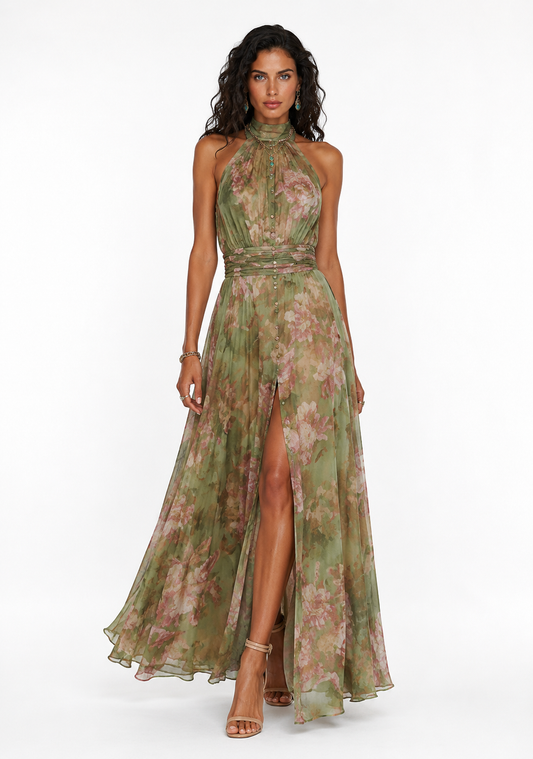 Vestido Floral Verde